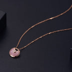 [Luxe]AMULETTE ROSE GOLD PINK MOP NECKLACE