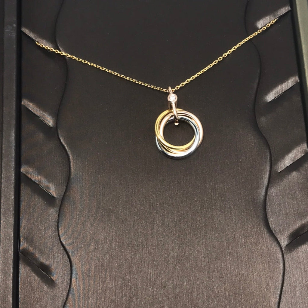 [LUXE JEWELRY] TRINITY  NECKLACE 1 DIAMOND