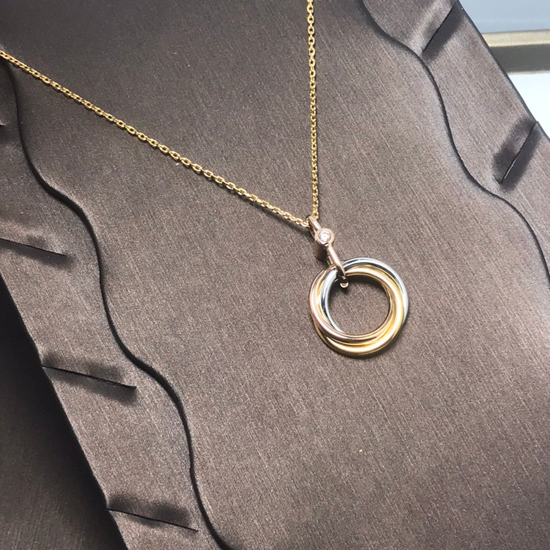 [LUXE JEWELRY] TRINITY  NECKLACE 1 DIAMOND