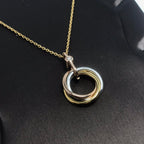 [LUXE JEWELRY] TRINITY  NECKLACE 1 DIAMOND