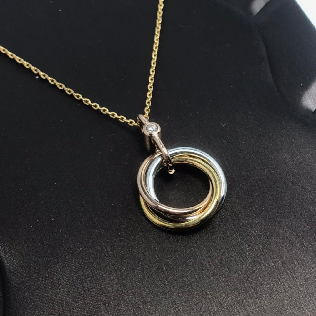 [LUXE JEWELRY] TRINITY  NECKLACE 1 DIAMOND