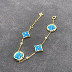 [LUXE JEWELRY]STAR AND SUN TURQUOISE 4 MOTIFS 3 DIAMONDS