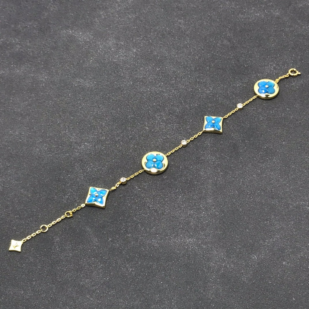 [LUXE JEWELRY]STAR AND SUN TURQUOISE 4 MOTIFS 3 DIAMONDS