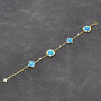 [LUXE JEWELRY]STAR AND SUN TURQUOISE 4 MOTIFS 3 DIAMONDS