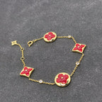 [LUXE JEWELRY]STAR AND SUN CARNELIAN 4 MOTIFS 3 DIAMONDS