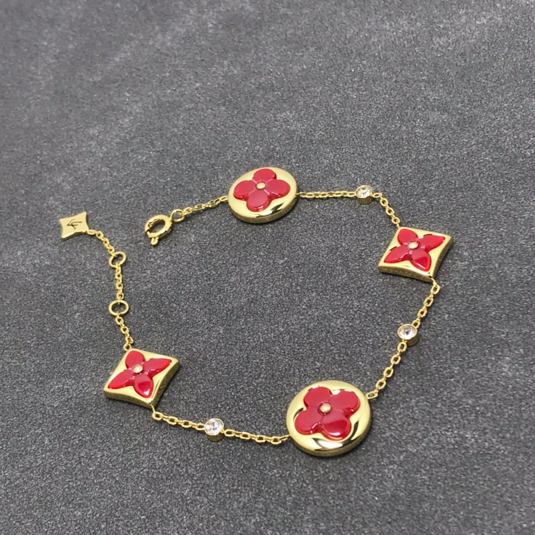 [LUXE JEWELRY]STAR AND SUN CARNELIAN 4 MOTIFS 3 DIAMONDS