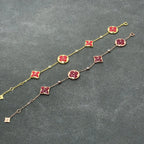 [LUXE JEWELRY]STAR AND SUN CARNELIAN 4 MOTIFS 3 DIAMONDS