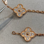 [LUXE JEWELRY] CLOVER 5 MOTIF FULL DIAMOND BRACELET COLLECTION