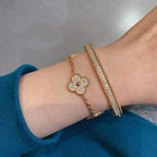 [LUXE JEWELRY] CLOVER 5 MOTIF FULL DIAMOND BRACELET COLLECTION