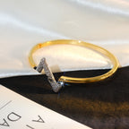 [LUXE JEWELRY]VOLTE UPSITE DOWN GOLD DIAMOND BRACELET