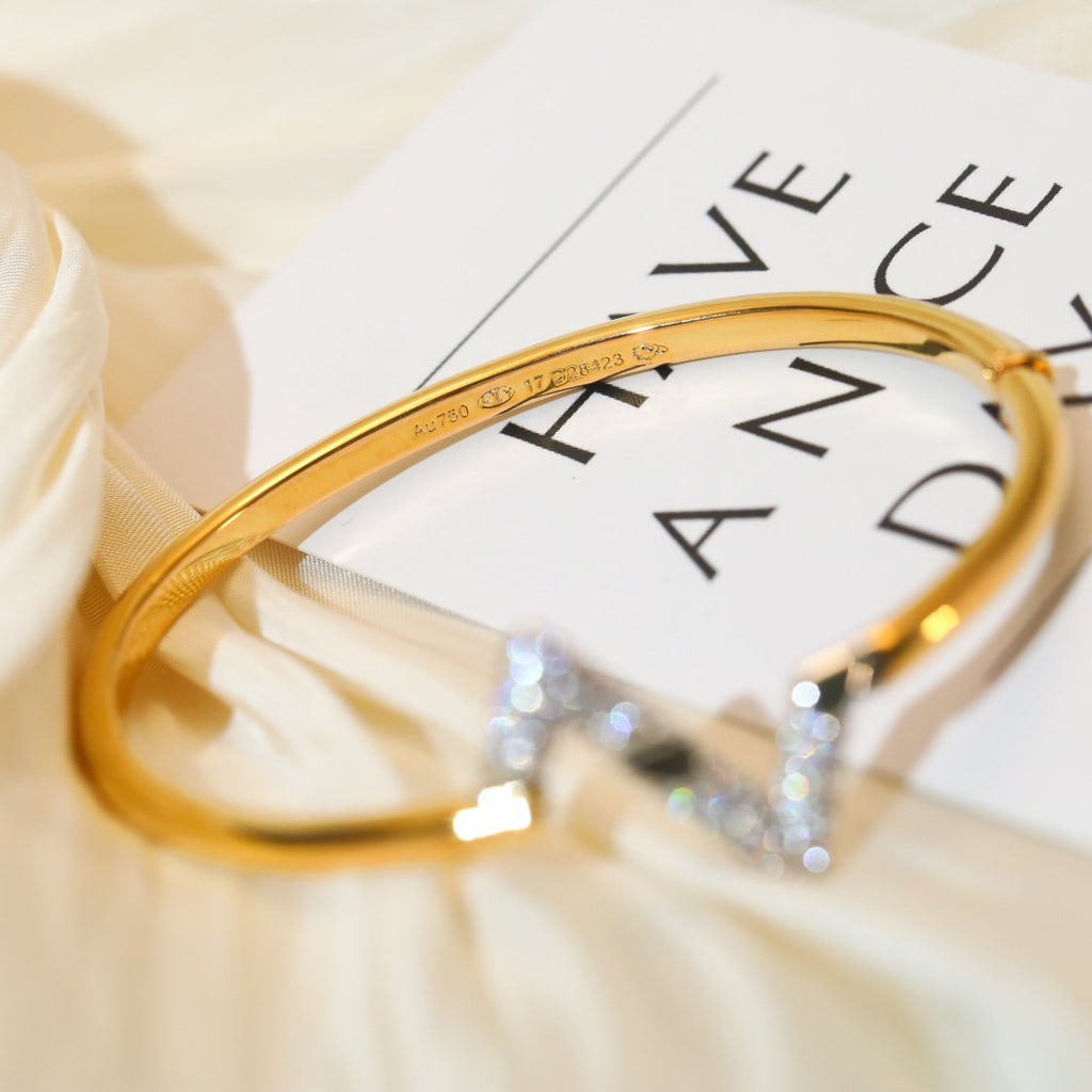 [LUXE JEWELRY]VOLTE UPSITE DOWN GOLD DIAMOND BRACELET