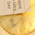 [LUXE JEWELRY]VOLT SILVER DIAMOND PEDANT NECKLACE