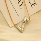 [LUXE JEWELRY]VOLT SILVER DIAMOND PEDANT NECKLACE