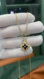 [LUXE JEWELRY]STAR PEDANT PINK GOLD DIAMOND NECKLACE