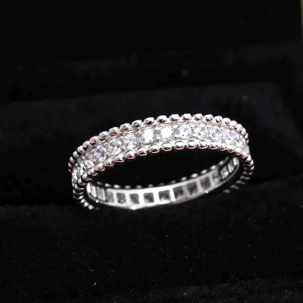 [LUXE JEWELRY]PERLEE DIAMOND SILVER RING
