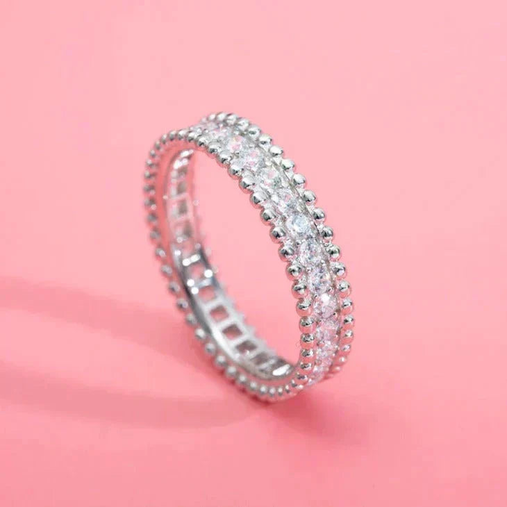 [LUXE JEWELRY]PERLEE DIAMOND SILVER RING