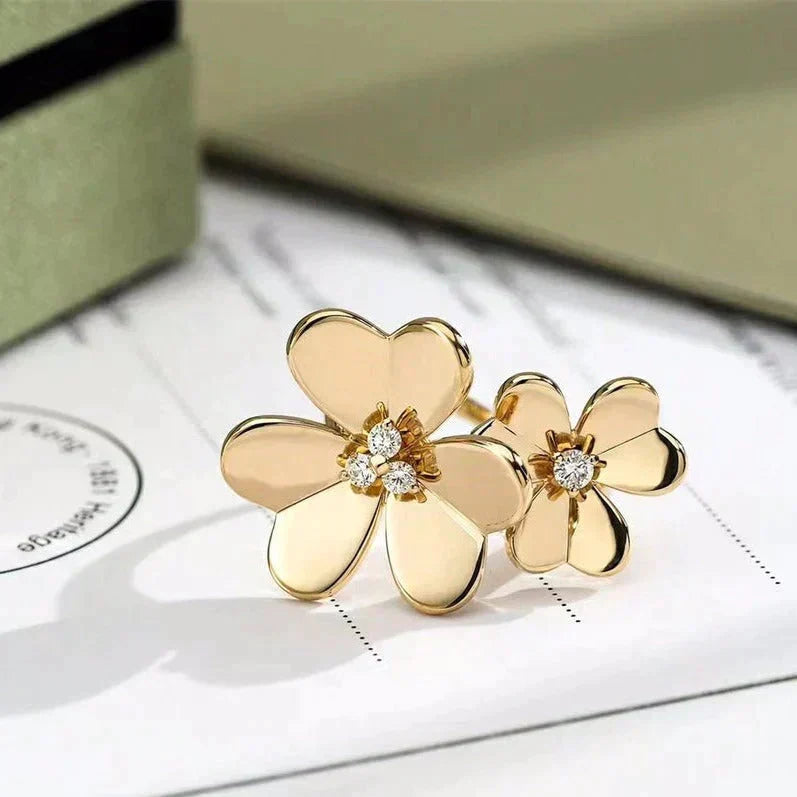 [LUXE JEWELRY]CLOVER COMOS GOLD DIAMOND RING