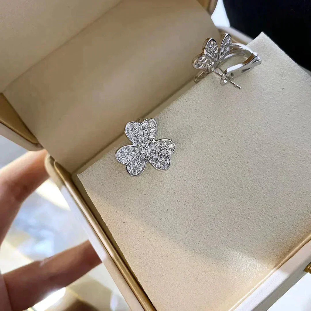 [LUXE JEWELRY]CLOVER COMOS DIAMOND EARRINGS SILVER