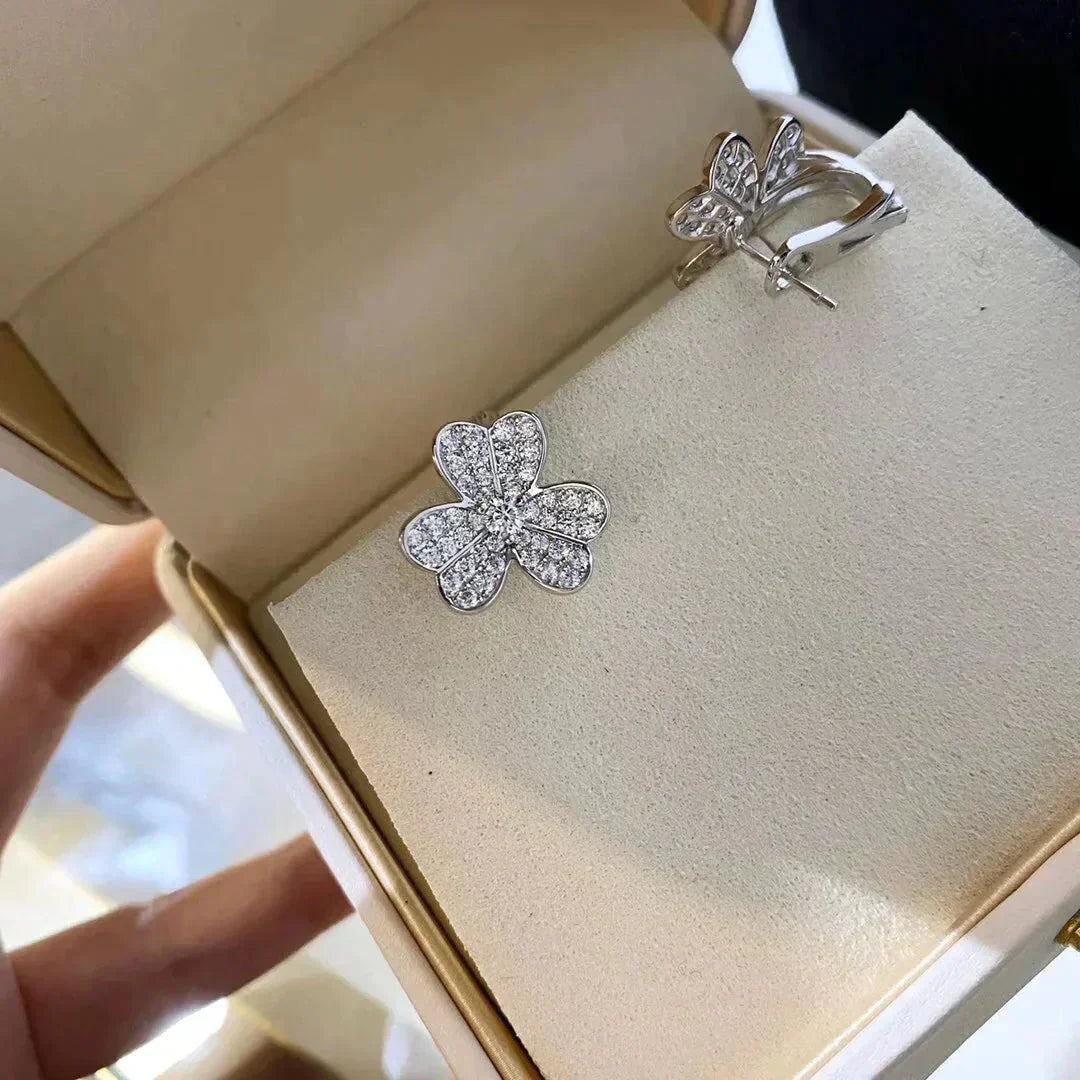 [LUXE JEWELRY]CLOVER COMOS DIAMOND EARRINGS SILVER