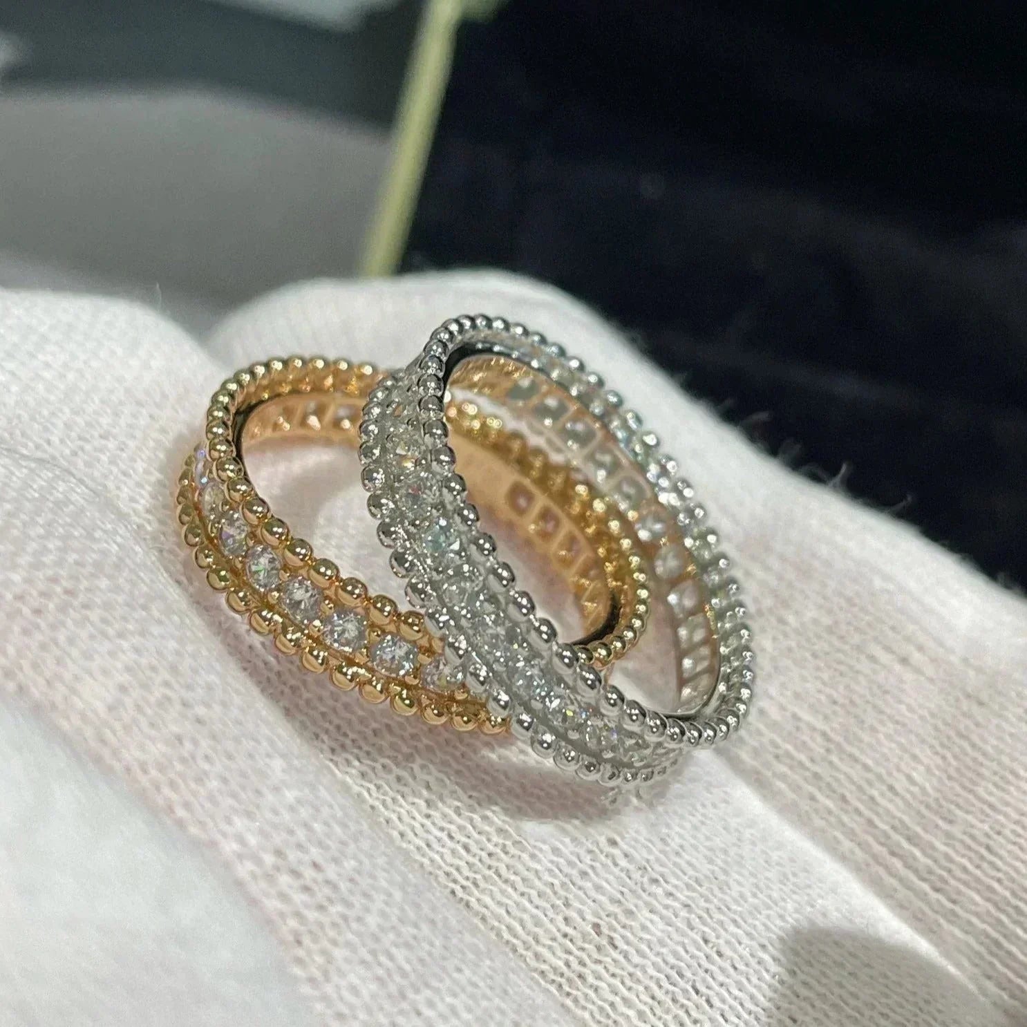 [LUXE JEWELRY]PERLEE DIAMOND ROSE GOLD RING