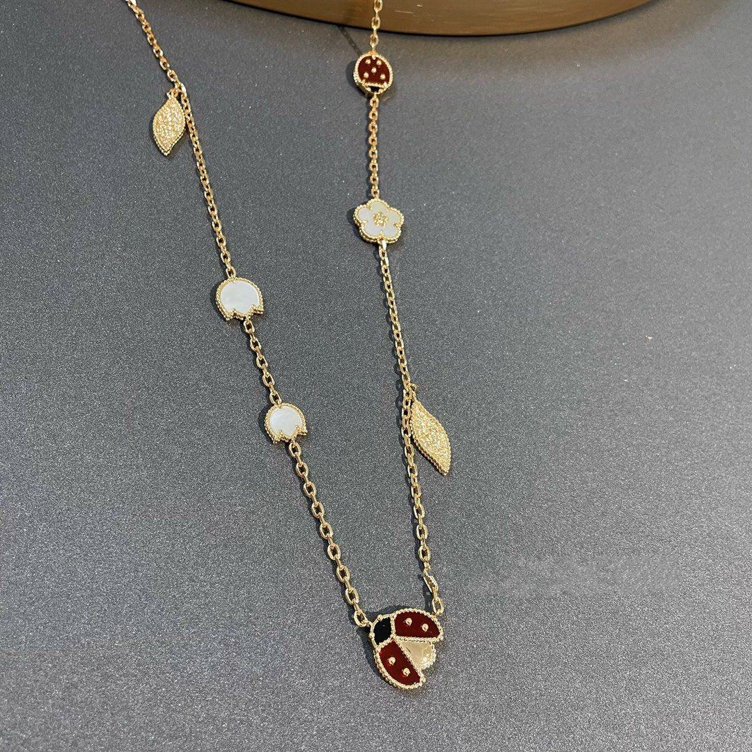 [LUXE JEWELRY]LUCKY SPRING 15 MOTIFS GOLD NECKLACE