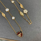 [LUXE JEWELRY]LUCKY SPRING 15 MOTIFS GOLD NECKLACE