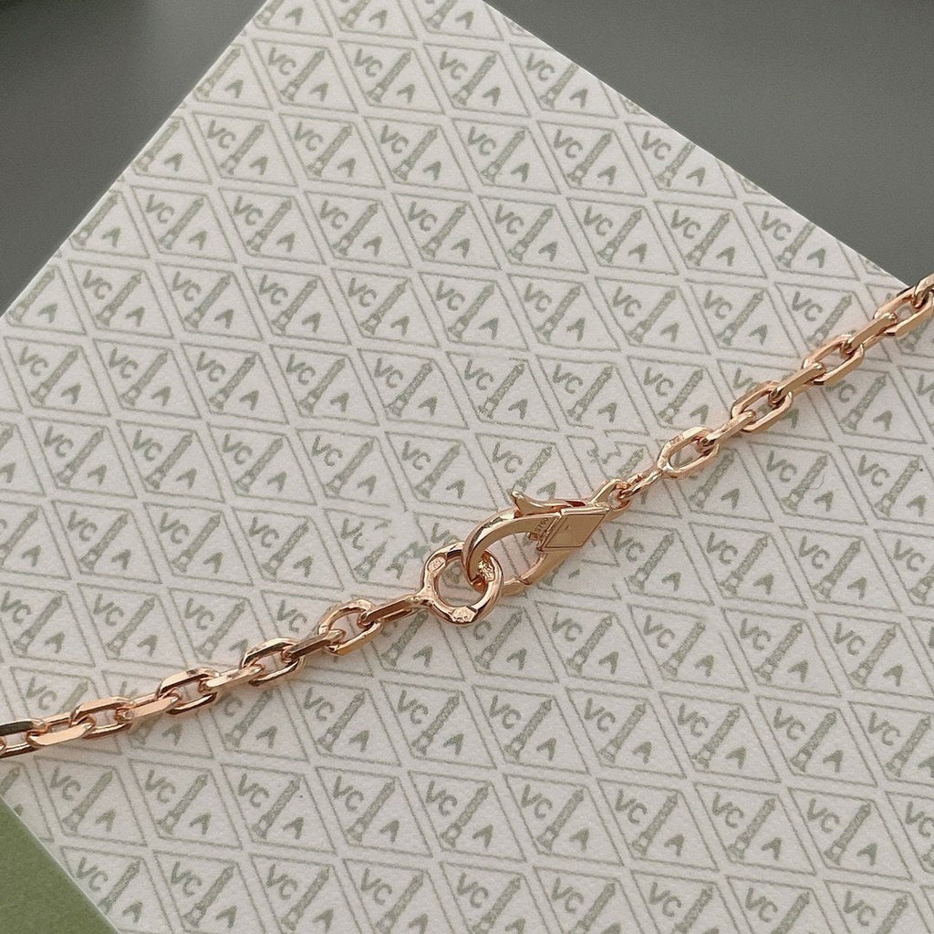 [LUXE JEWELRY]LUCKY SPRING 15 MOTIFS ROSE GOLD NECKLACE