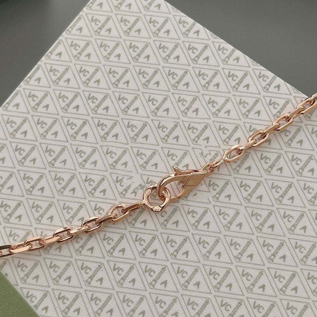 [LUXE JEWELRY]LUCKY SPRING 15 MOTIFS ROSE GOLD NECKLACE