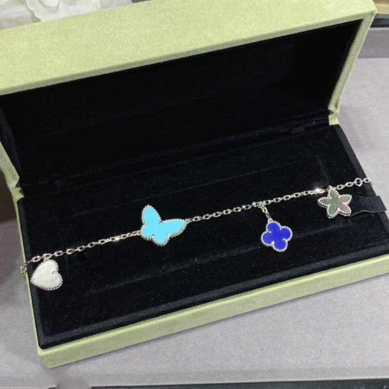 [LUXE JEWELRY]LUCKY SPRING SILVER BRACELET 4 MOTIF