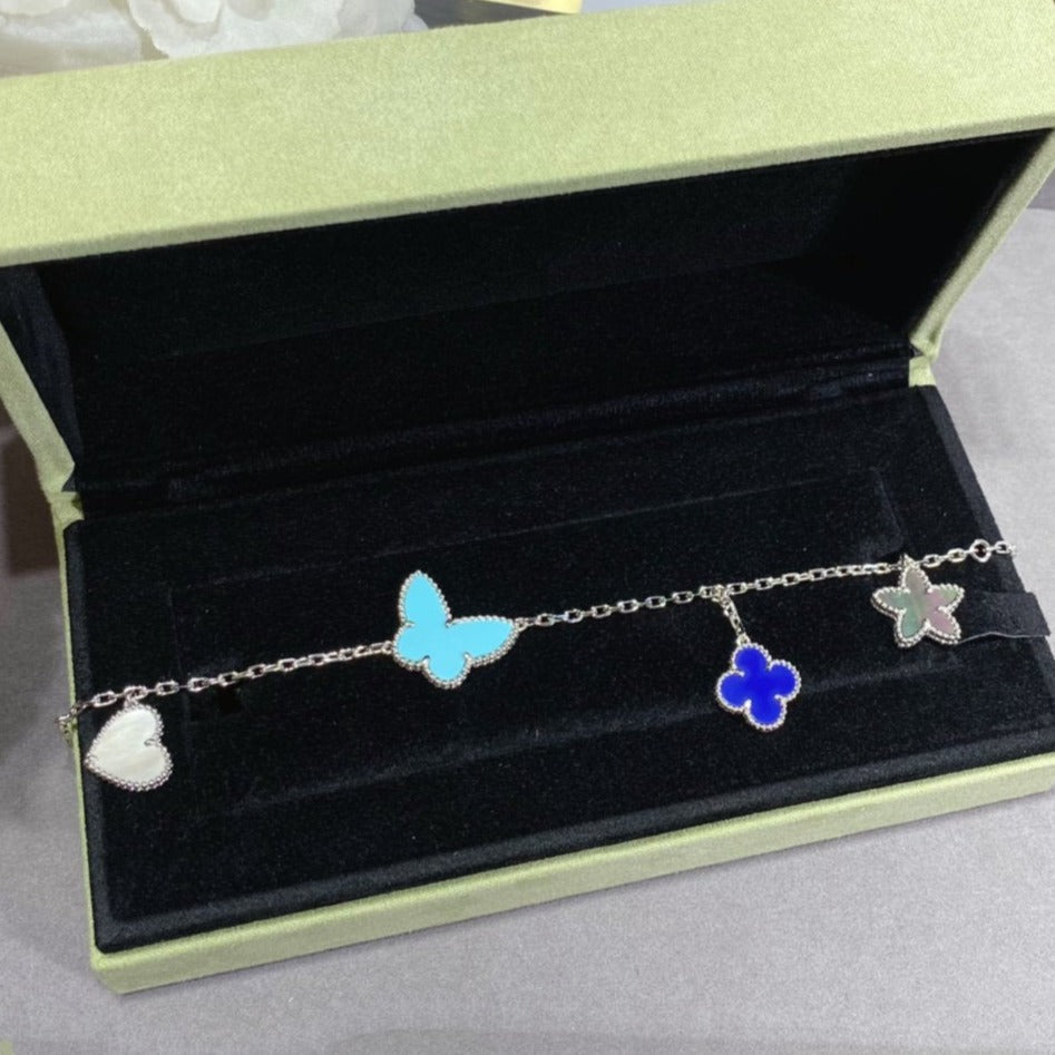 [LUXE JEWELRY]LUCKY SPRING SILVER BRACELET 4 MOTIF