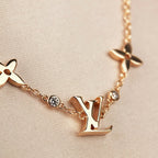 [LUXE JEWELRY]STAR AND SUN 7 MOTIFS GOLD BRACELET
