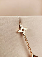 [LUXE JEWELRY]STAR AND SUN 7 MOTIFS GOLD BRACELET