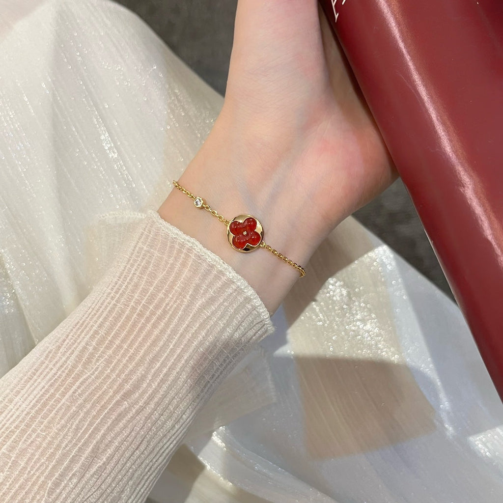 [LUXE JEWELRY]SUN PEDANT CARNELIAN BRACELET