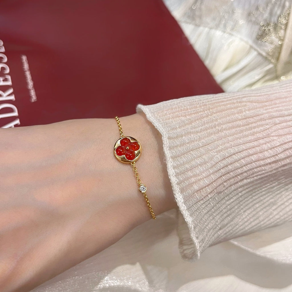 [LUXE JEWELRY]SUN PEDANT CARNELIAN BRACELET