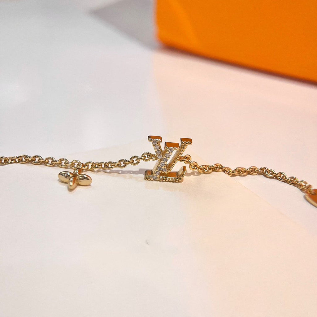 [LUXE JEWELRY]LOGO STAR MOTIF GOLD BRACELET