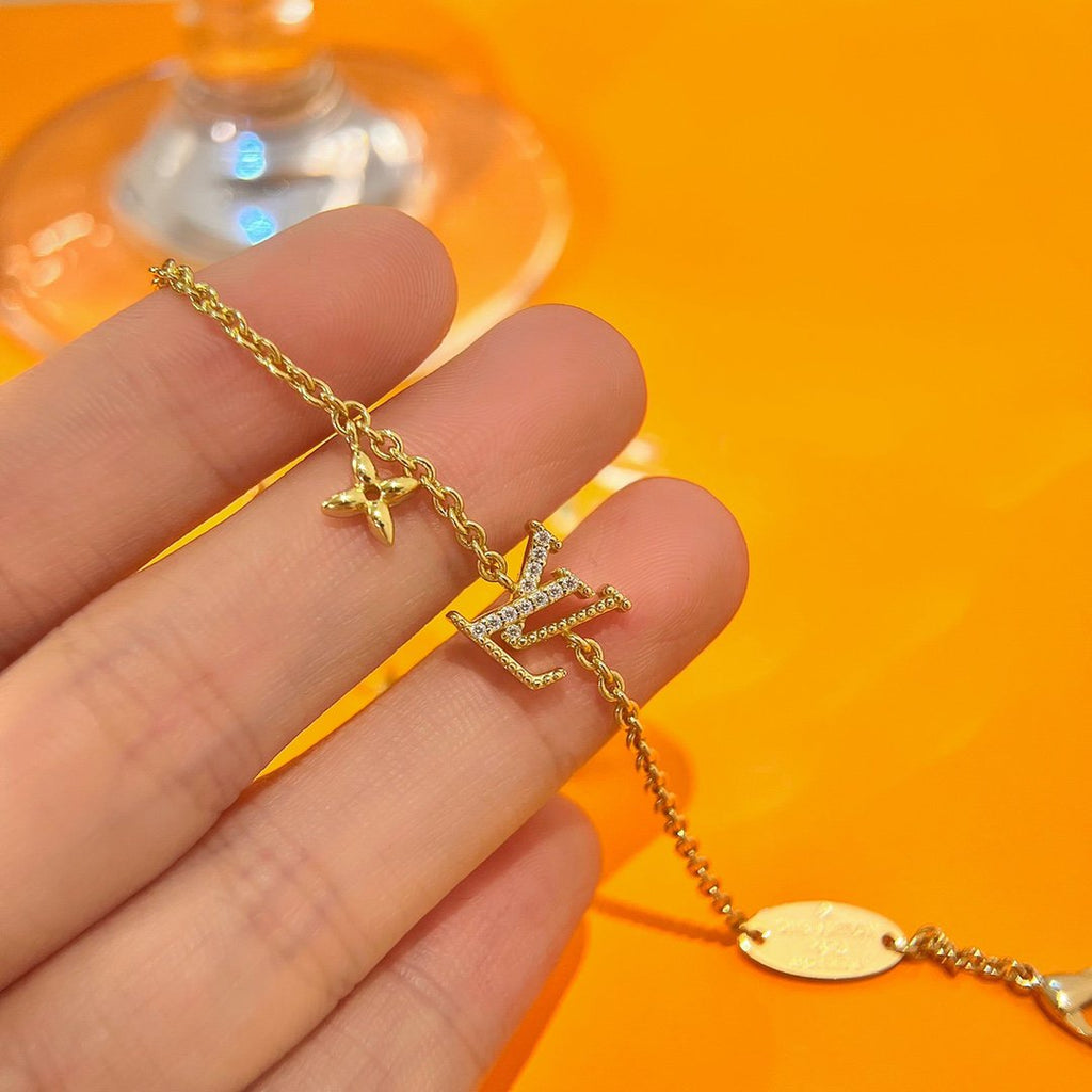 [LUXE JEWELRY]LOGO STAR MOTIF GOLD BRACELET