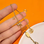 [LUXE JEWELRY]LOGO STAR MOTIF GOLD BRACELET