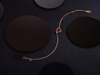 [LUXE JEWELRY]HEART CARNELIAN PINK GOLD BRACELET