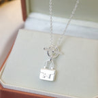 [LUXE JEWELRY]POP H PEDANT SILVER NECKLACE