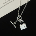 [LUXE JEWELRY]POP H PEDANT SILVER NECKLACE