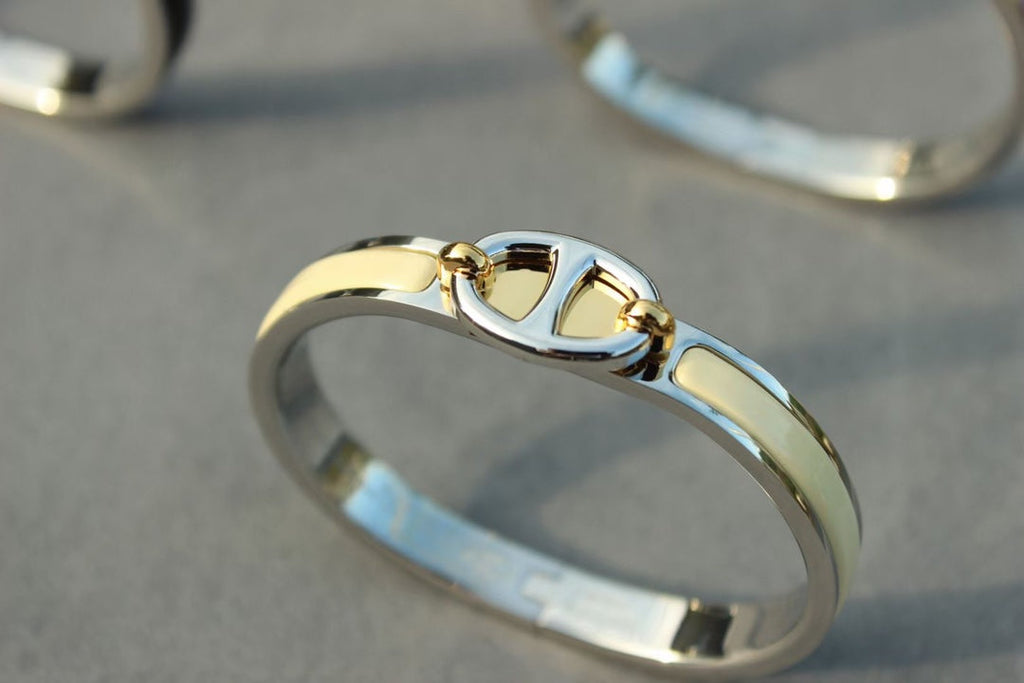 [LUXE JEWELRY]CLIC CHAINE SILVER BRACELET