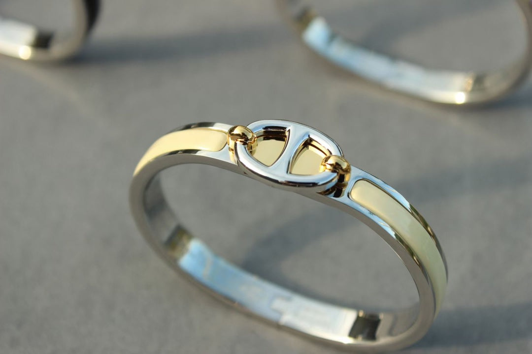 [LUXE JEWELRY]CLIC CHAINE SILVER BRACELET