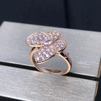 [LUXE JEWELRY]BUTTERFLY PINK GOLD DIAMOND RING
