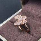 [Luxe]BUTTERFLY PINK GOLD DIAMOND RING