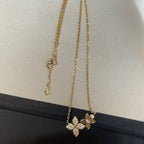 [LUXE JEWELRY]STAR BLOSSOM NECKLACE PINK GOLD DIAMONDS