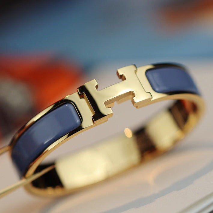 [LUXE JEWELRY]H BRACELET 12MM BLUE GRAY