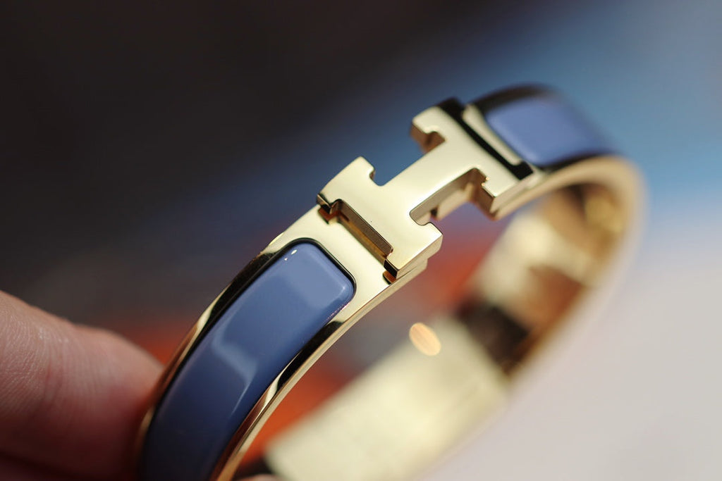 [LUXE JEWELRY]H BRACELET 12MM BLUE GRAY