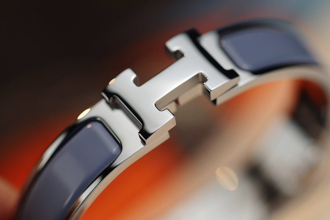 [LUXE JEWELRY]H BRACELET 12MM BLUE GRAY