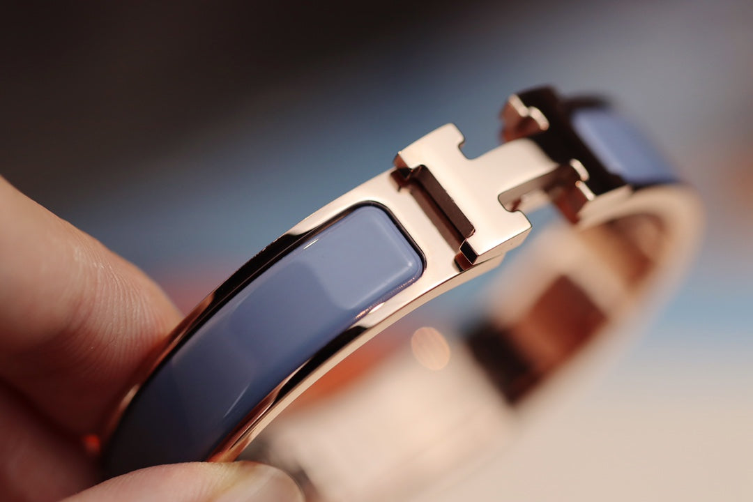 [LUXE JEWELRY]H BRACELET 12MM BLUE GRAY