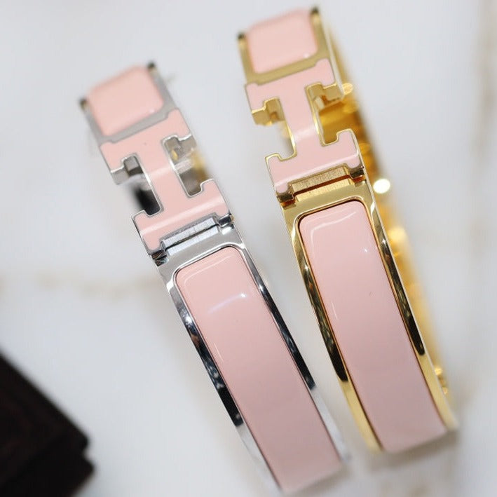 [LUXE JEWELRY]H BRACELET 12MM PINK